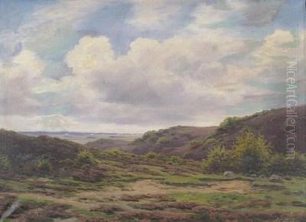 Lowland Landscape Oil Painting by K. E. Lundgreen