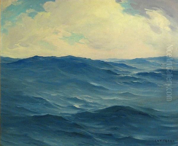 Pacific Ocean (before The Storm) Oil Painting by Leon Lundmark