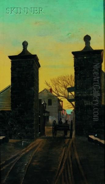 Gates At St. Augustine Oil Painting by Fernand Harvey Lungren