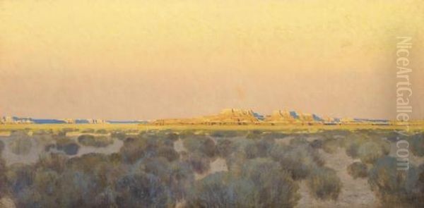 Mesa Land Sunset Oil Painting by Fernand Harvey Lungren