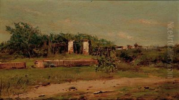 Paisaje De Campo Oil Painting by Jose Lupianez y Carrasco