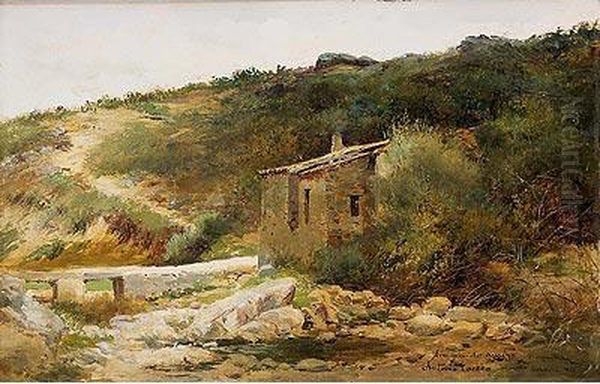 Paisaje De Cercedilla Oil Painting by Jose Lupianez y Carrasco