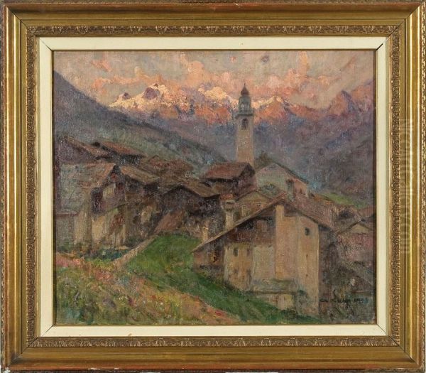 Paesaggio Alpino Oil Painting by Alessandro Lupo