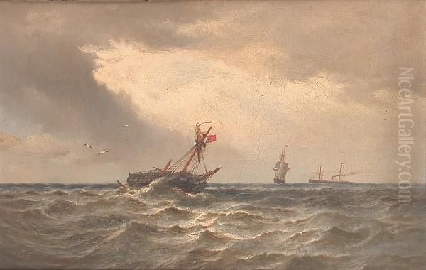 The Wreck Oil Painting by Henry A. Luscombe