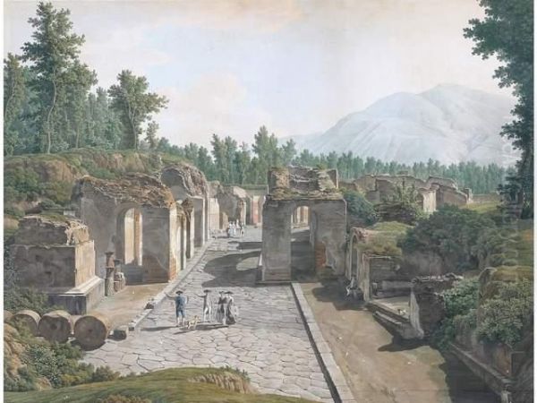 Promeneurs Dans Les Ruines Oil Painting by Giovanni Battista Lusieri