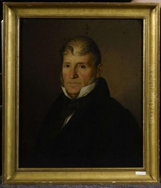 Portrait Eines Mannes. Oil Painting by Johannes Luthy