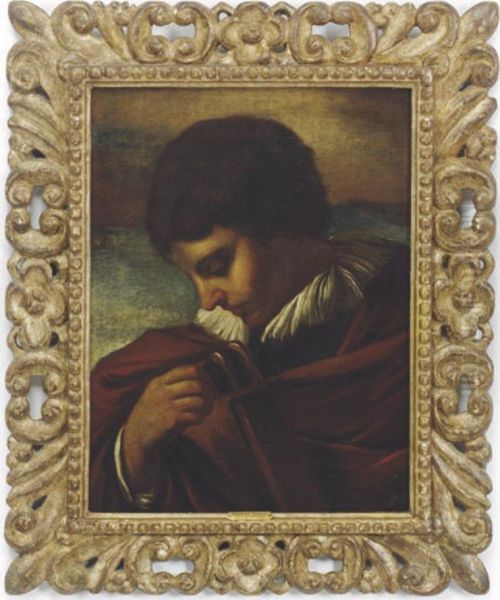 Boy Tuning A Lute Oil Painting by Benedetto Luti