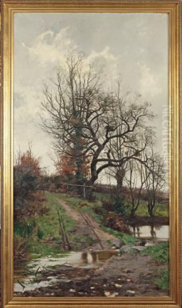 Paysage D'automne Oil Painting by Fernand Lutscher