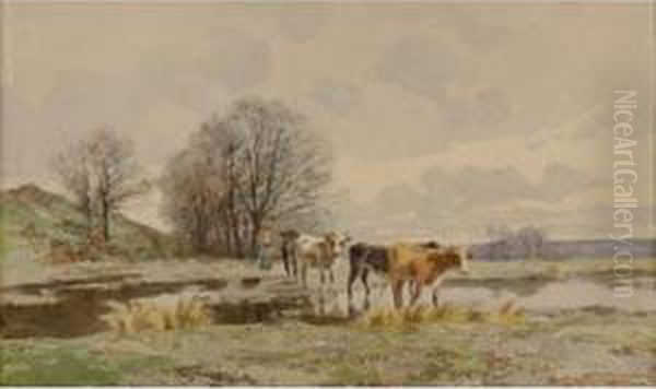 Le Gue En Anjou Oil Painting by Fernand Lutscher