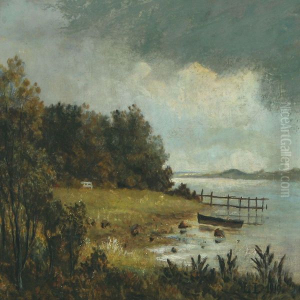 Landscape Withinlet Oil Painting by Nicolaus Lutzhoft