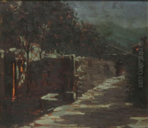 Sentiero Notturno Oil Painting by Lazzaro Luxardo