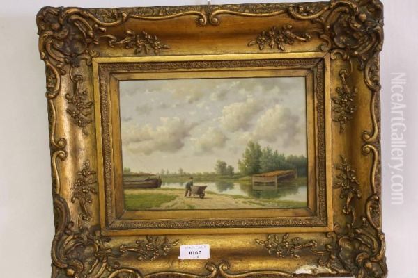 Landschap Nabij Warmond Oil Painting by G. Luyk Van Mijdrecht