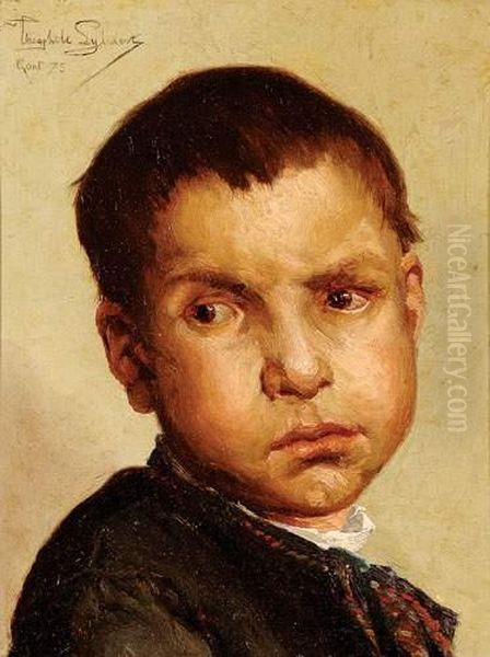 Portrait De Jeune Garcon, Gent Oil Painting by Theophile Lybaert