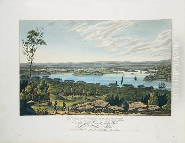 Views In Australia, Or New South Wales A& Van Dieman's Land Delineated. In Fifty Views With Descriptive Letter Press. Oil Painting by Joseph Lycett