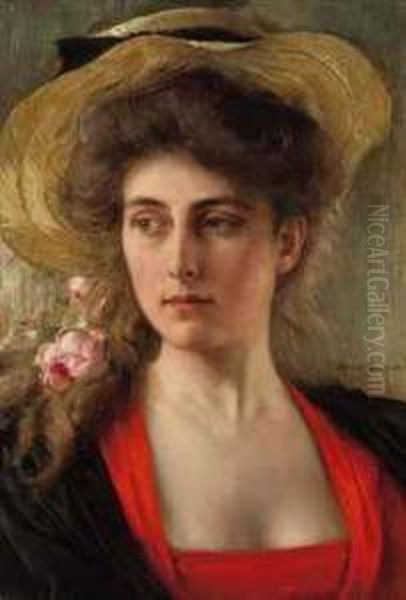 Peinture Tete De Femme Oil Painting by Albert Lynch