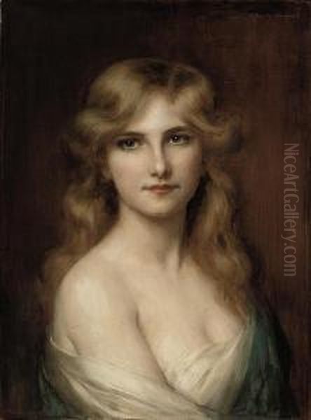 A Young Beauty Oil Painting by Albert Lynch