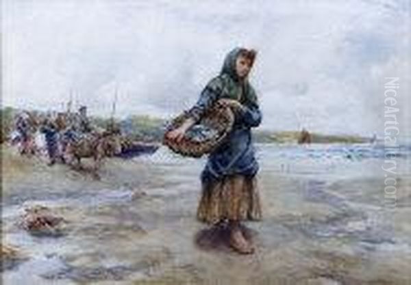 Fisherfolk Of The West Oil Painting by Charles MacIvor or MacIver Grierson