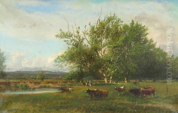 Farmington Meadows, Farmington, Ct Oil Painting by James Dougal Mac Hart