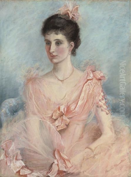 Portrait Of A Lady Oil Painting by Blanche F MacArthur