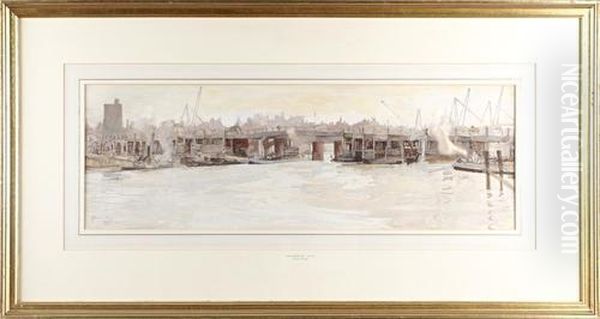 Old Putney Bridge Oil Painting by Kate Macaulay