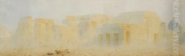 Ruins At Thebes, Egypt Oil Painting by Andrew MacCallum