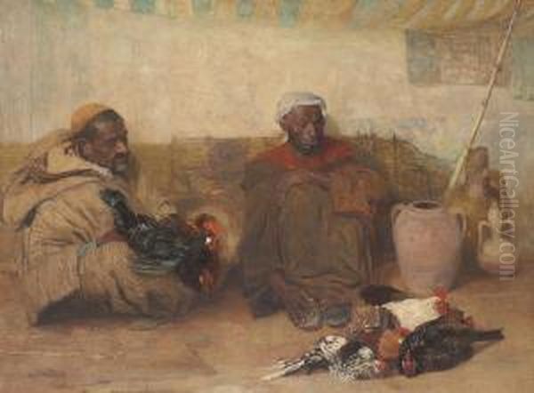 Two Men Of Tangiers Oil Painting by Robert Lea Maccameron