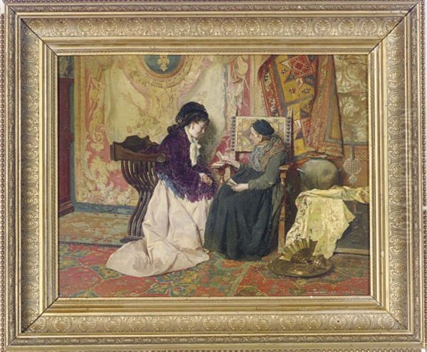 The Fortune Teller Oil Painting by Cesare Maccari