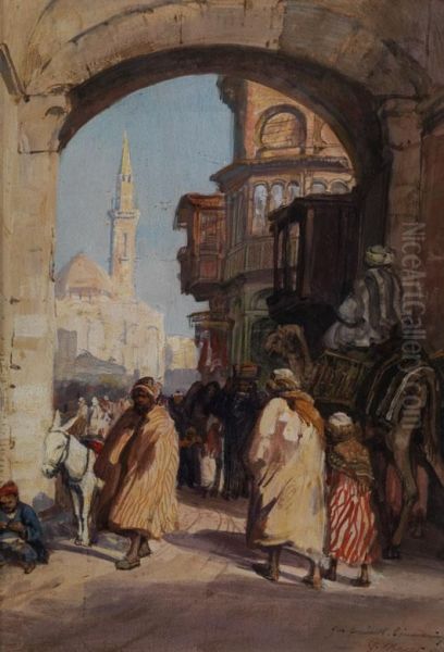 Markt In Kairo Oil Painting by Georg Macco