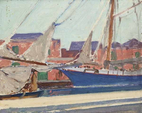 The Docks, Barbados Oil Painting by James Edward Hervey MacDonald