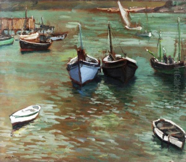 The Harbour, St Ives Oil Painting by Biddy Macdonald Jamieson