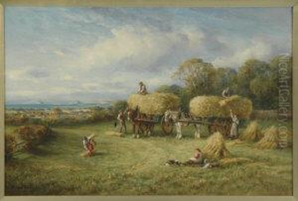 On The Kennan-hill-markinch - Fife, The Last Load Oil Painting by Murray Macdonald