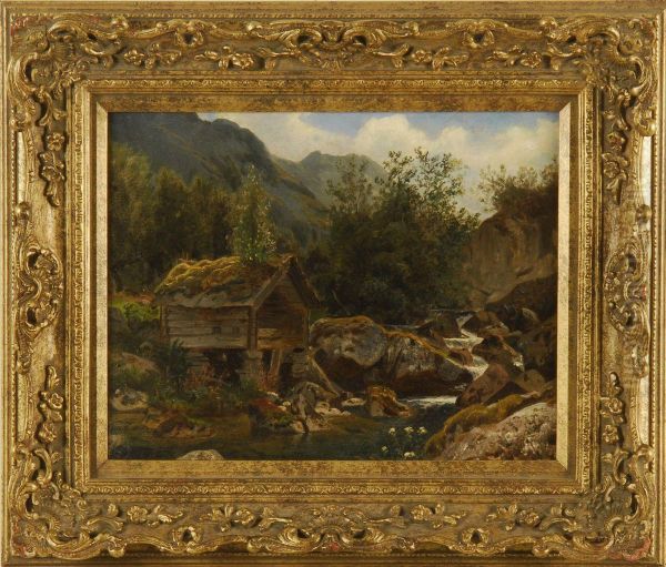 Mountain Dwelling Oil Painting by James McDougal Hart