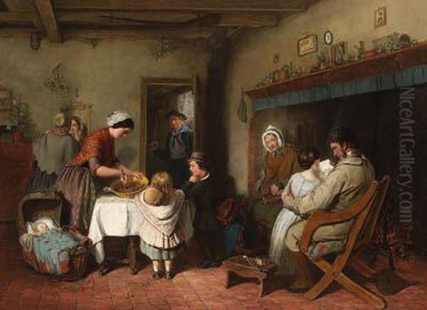 Christmas Morning In An English Cottage by William MacDuff