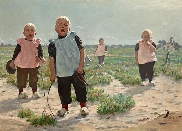 Gamins Hollandais Oil Painting by Walter MacEwen