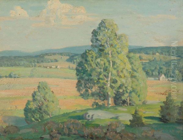 Pastoral Landscape With Distant Farm Oil Painting by Norwood Hodge Macgilvary