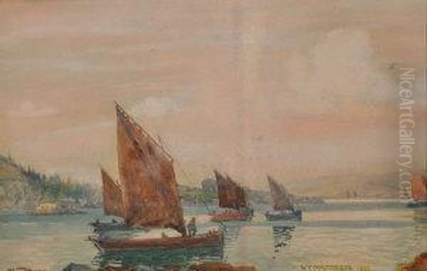 Fishing Boats Going Oil Painting by William York MacGregor