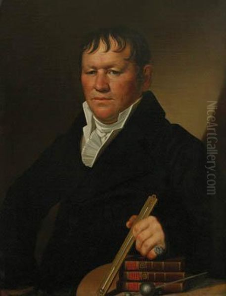 Portrait Of A Brewer From Litomerice Oil Painting by Anton Machek