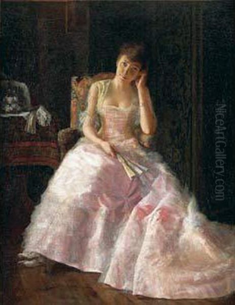 Elegante En Rose Oil Painting by Reginald Machell