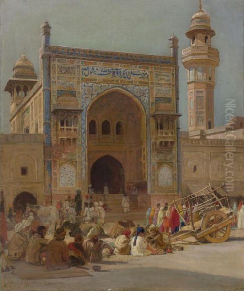 Gateway To Wazir Khan Mosque, Lahore Oil Painting by Roderick D. Mackenzie