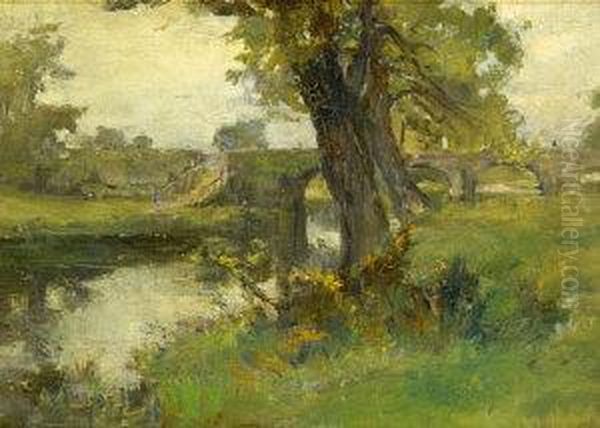 Early Summer, Shaws Bridge Oil Painting by William Gibbs Mackenzie