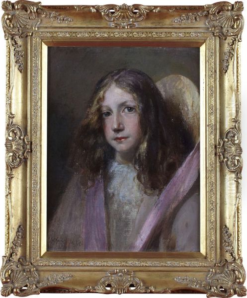 Portrait Of The Artist's Daughter Oil Painting by Charles Hodge Mackie