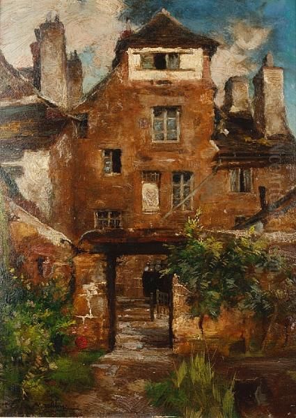 The House In Which Ernest Renan Was Born,treguier Oil Painting by Thomas Eyre Macklin