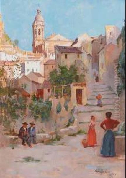 View Of Loja, Province Of Granada Oil Painting by John Stewart Maclaren