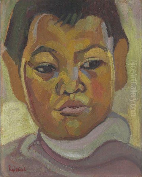 Portrait Of An Indian Boy Oil Painting by Pegi Nicol Macleod