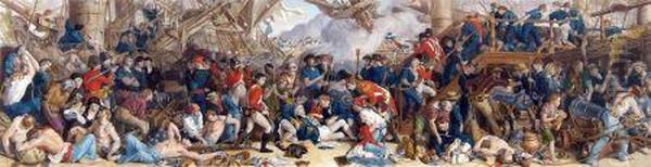 The Death Of Nelson At The Battle Of Trafalgar Oil Painting by Daniel Maclise