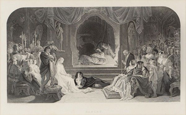 The Play Scene From Hamlet Oil Painting by Daniel Maclise