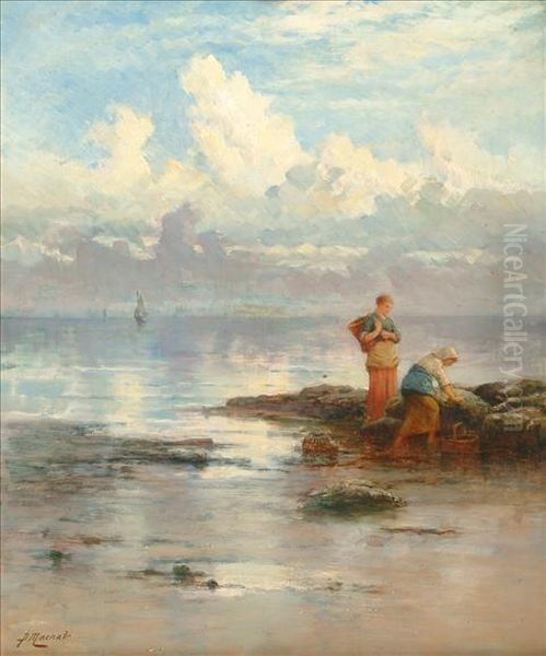 Theshrimpers Oil Painting by Peter Macnab