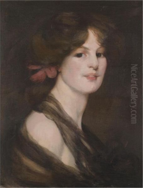 A Portrait Of Mary Oil Painting by Bessie MacNicol