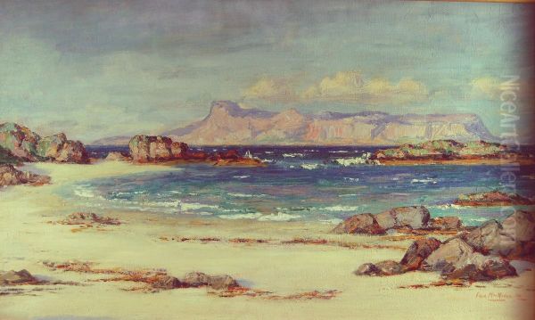 Eigg From Morar Oil Painting by Ian Macnicol