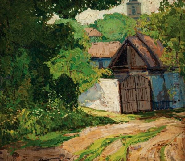 Cesta U Statku Oil Painting by Gustav Macoun